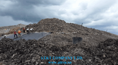 Phủ đỉnh bãi rác Vĩnh Long từ màng HDPE