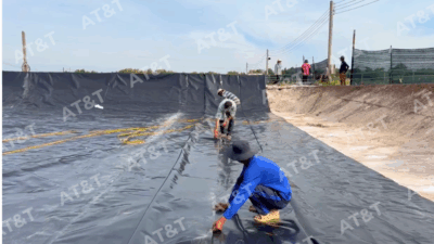 Thi công bằng máy hàn tự động giúp mối hàn đều và bền.
